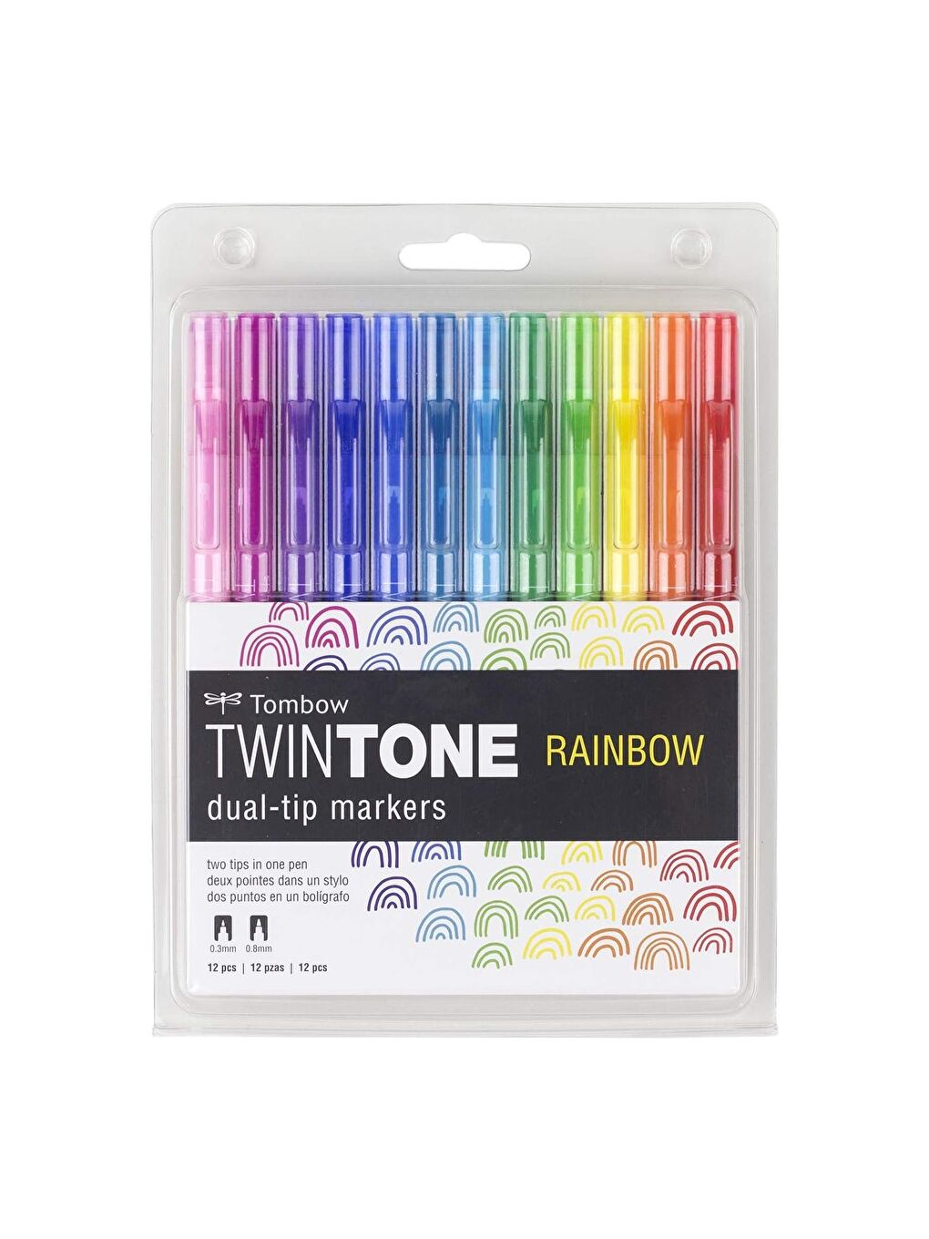 TwinTone Çift Uçlu Markör Kalem 12 Renk Rainbow (61526)