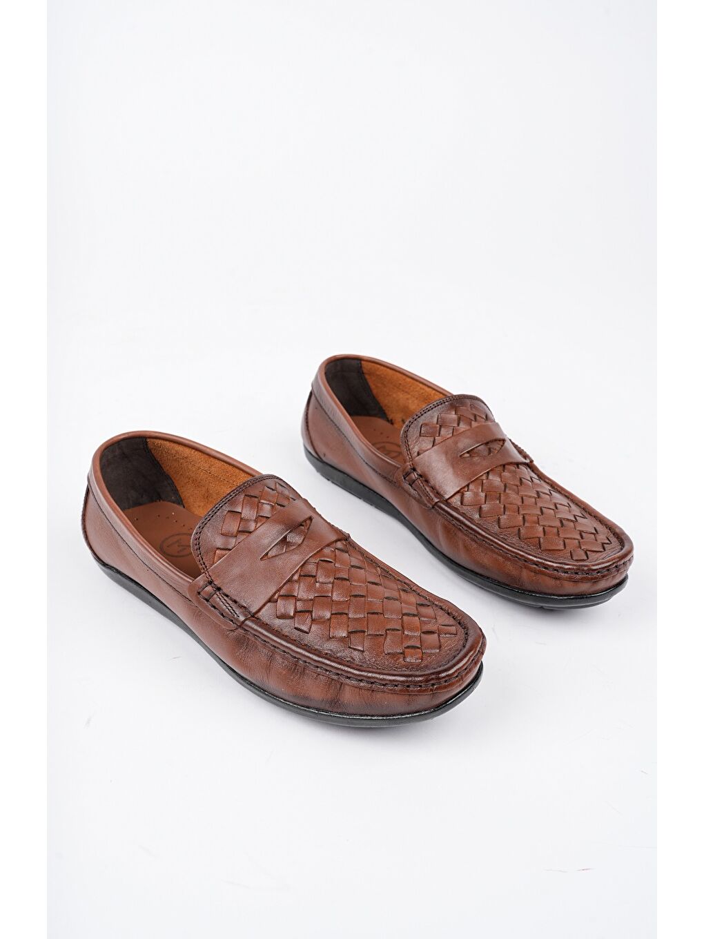 Kahverengi WOLTZ Klasik Hakiki Deri Günlük Erkek Ayakkabı-2