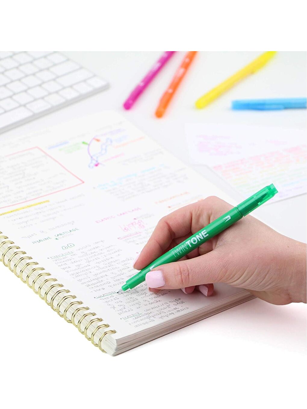 TwinTone Çift Uçlu Markör Kalem 12 Renk Rainbow (61526)-1