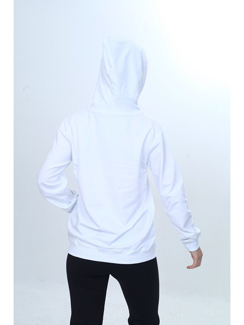 Beyaz Unisex Çocuk Pi Sayı Baskılı  Regular Kapüşonlu Sweatshirt-6