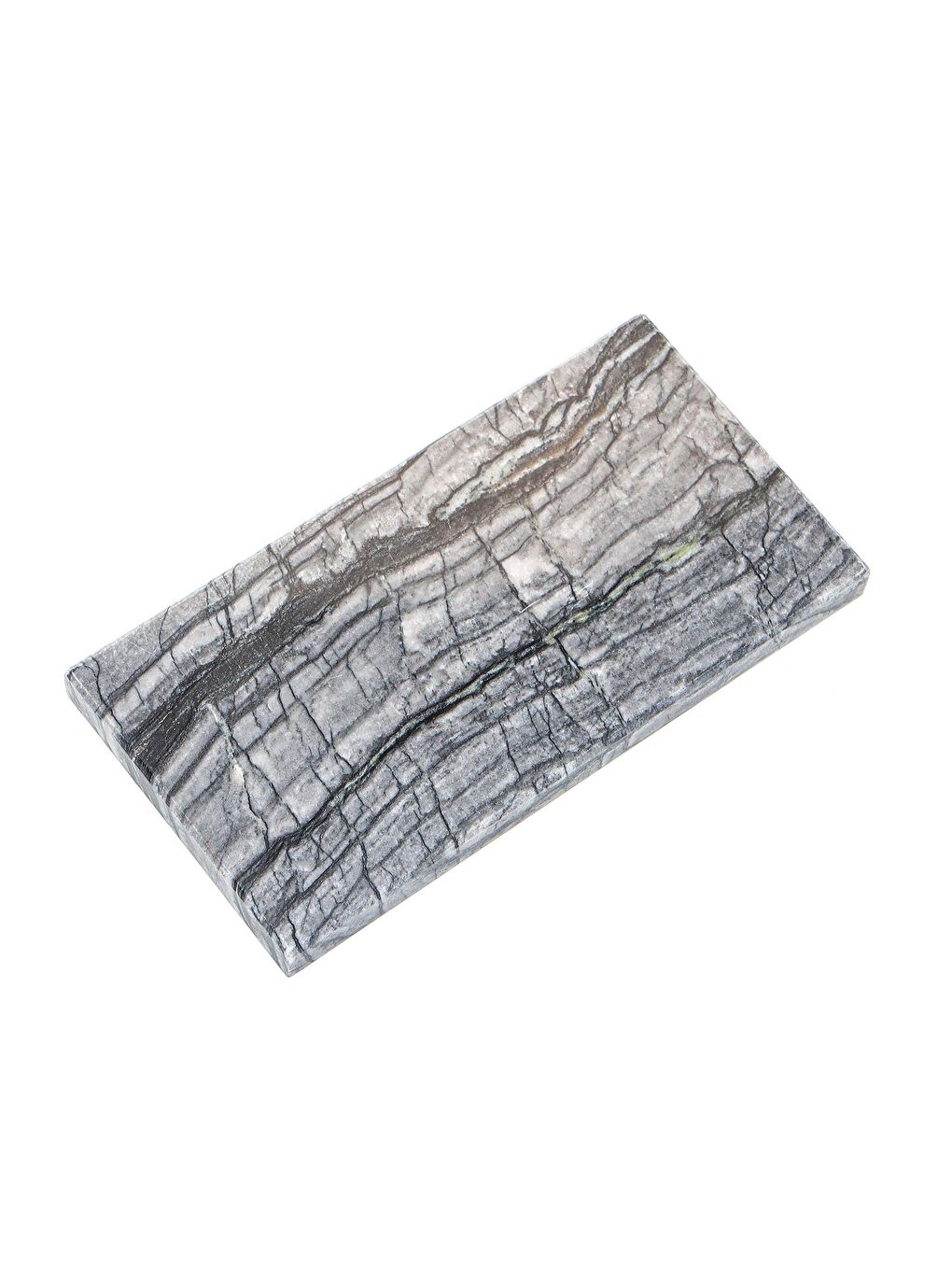 Missi Dekoratif Sunumluk Antrasit Doğal Mermer Taş - 27x16 cm