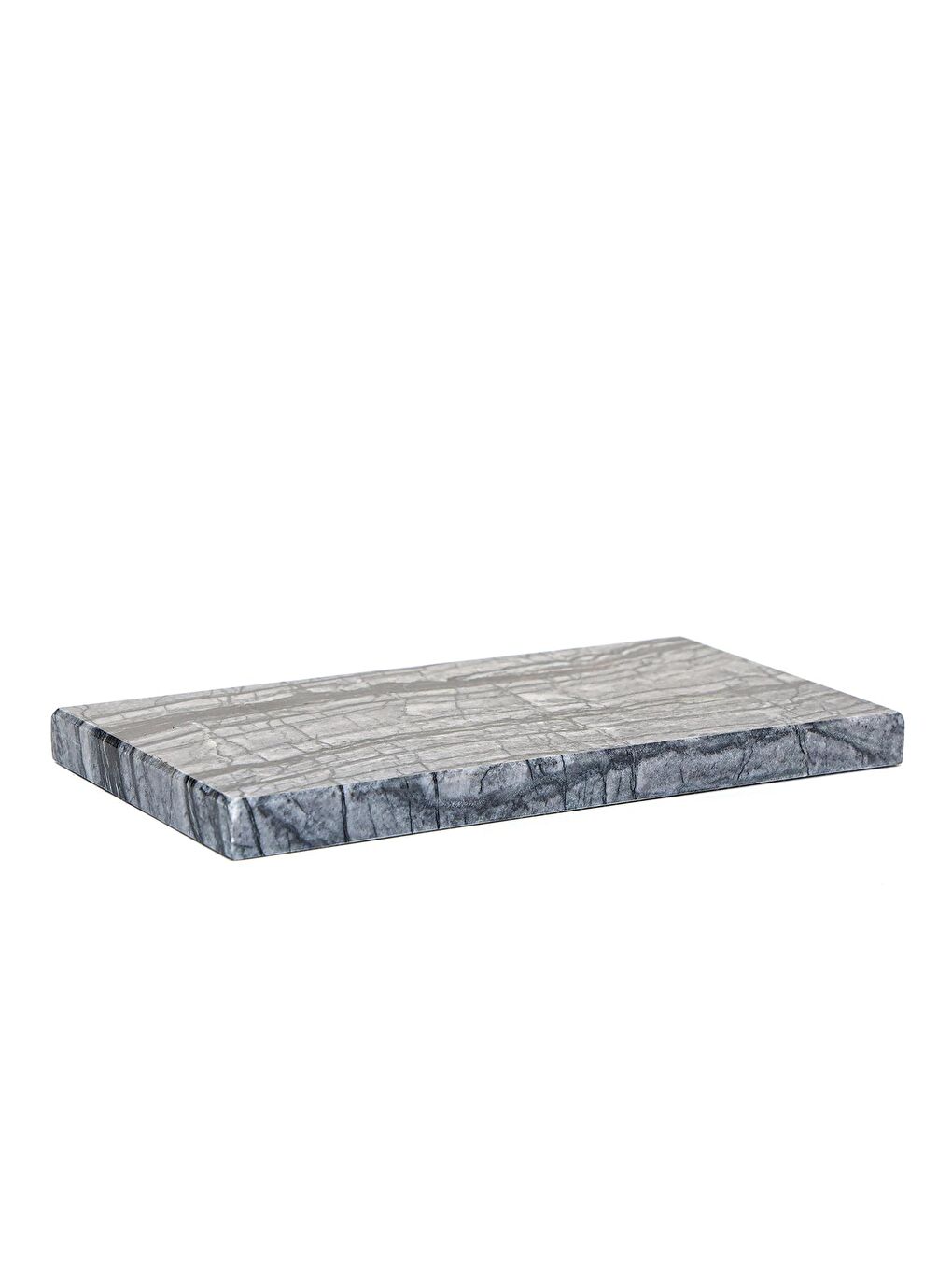Missi Dekoratif Sunumluk Antrasit Doğal Mermer Taş - 27x16 cm - 1
