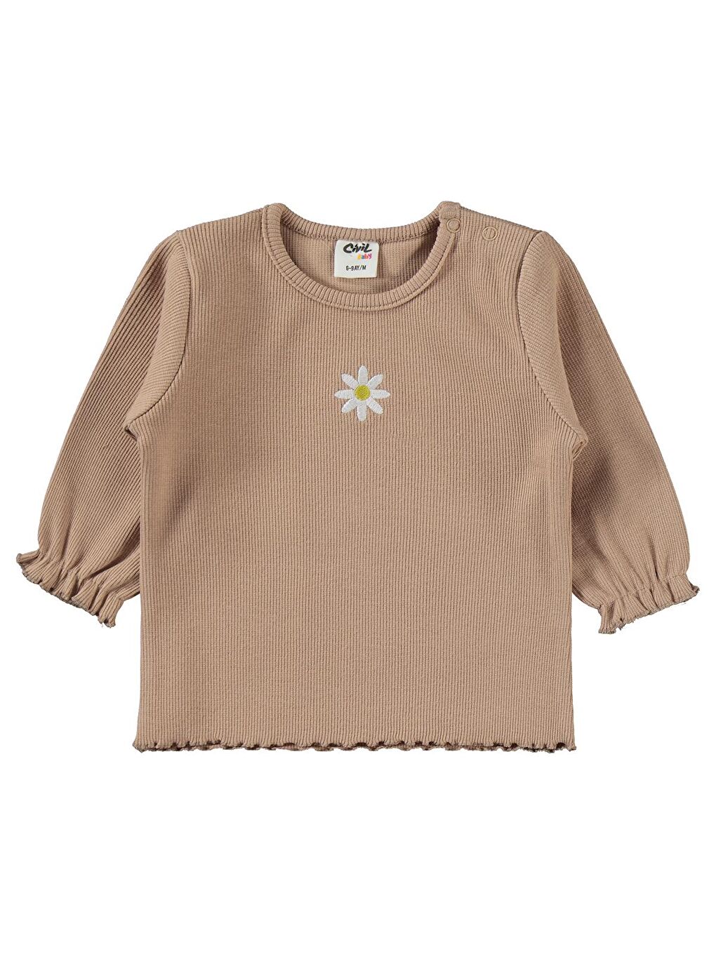 Baby Papatya Nakışlı 6-18 Ay Takım - Kahverengi 9-12 Ay-2