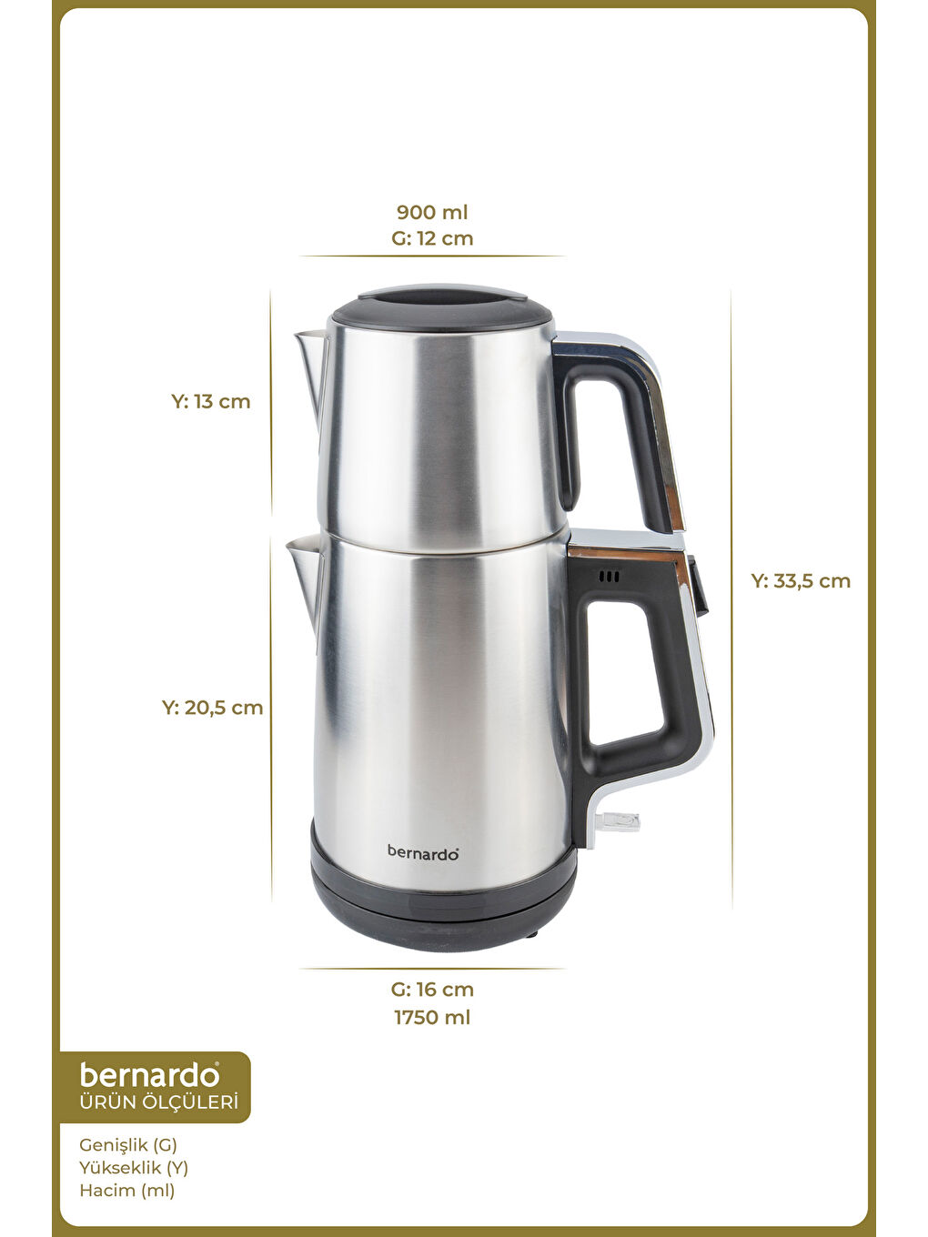 Riva Çelik Çay Makinesi İnox-1