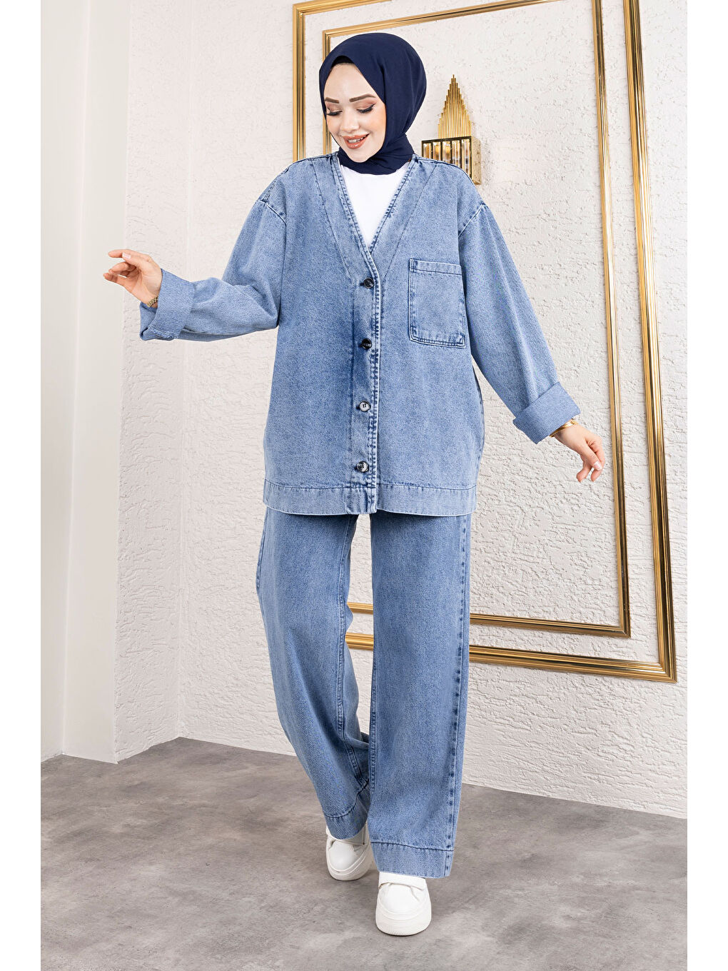 Vera Denim Takım TSD250104 Açık Mavi-2