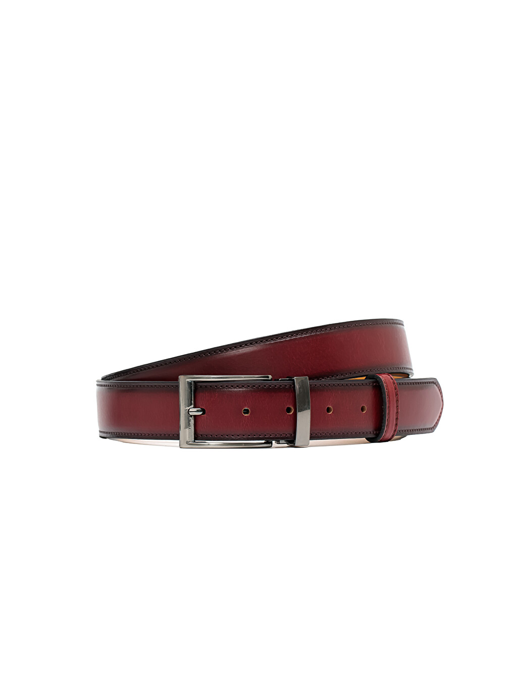 Bordo Erkek Gr-334-00 Klasik Kemer (genişlik 3.5 Cm)