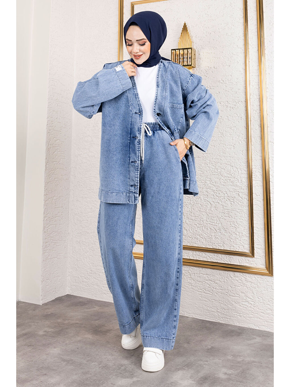 Vera Denim Takım TSD250104 Açık Mavi-3