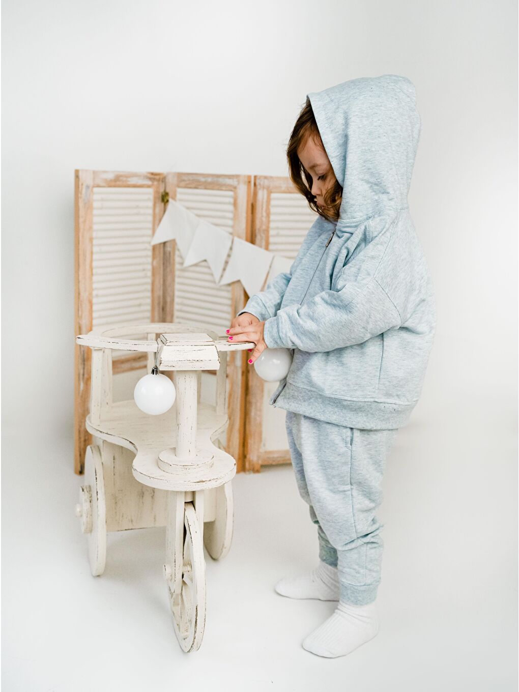 Yeşil Fermuarlı Kapüşonlu Tek Sweat-1