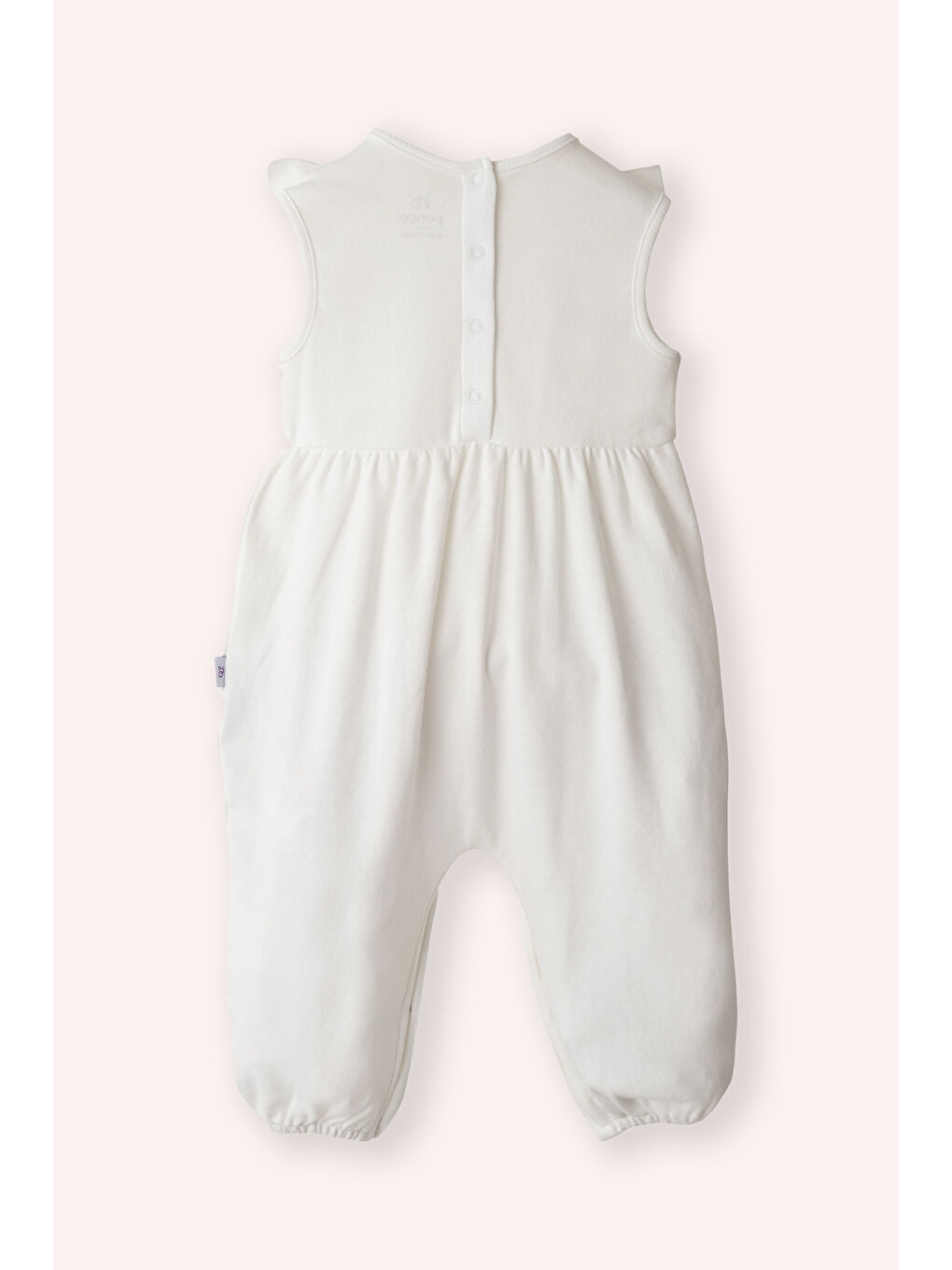 Yenidoğan Fırfır Detaylı Beyaz Tulum-1