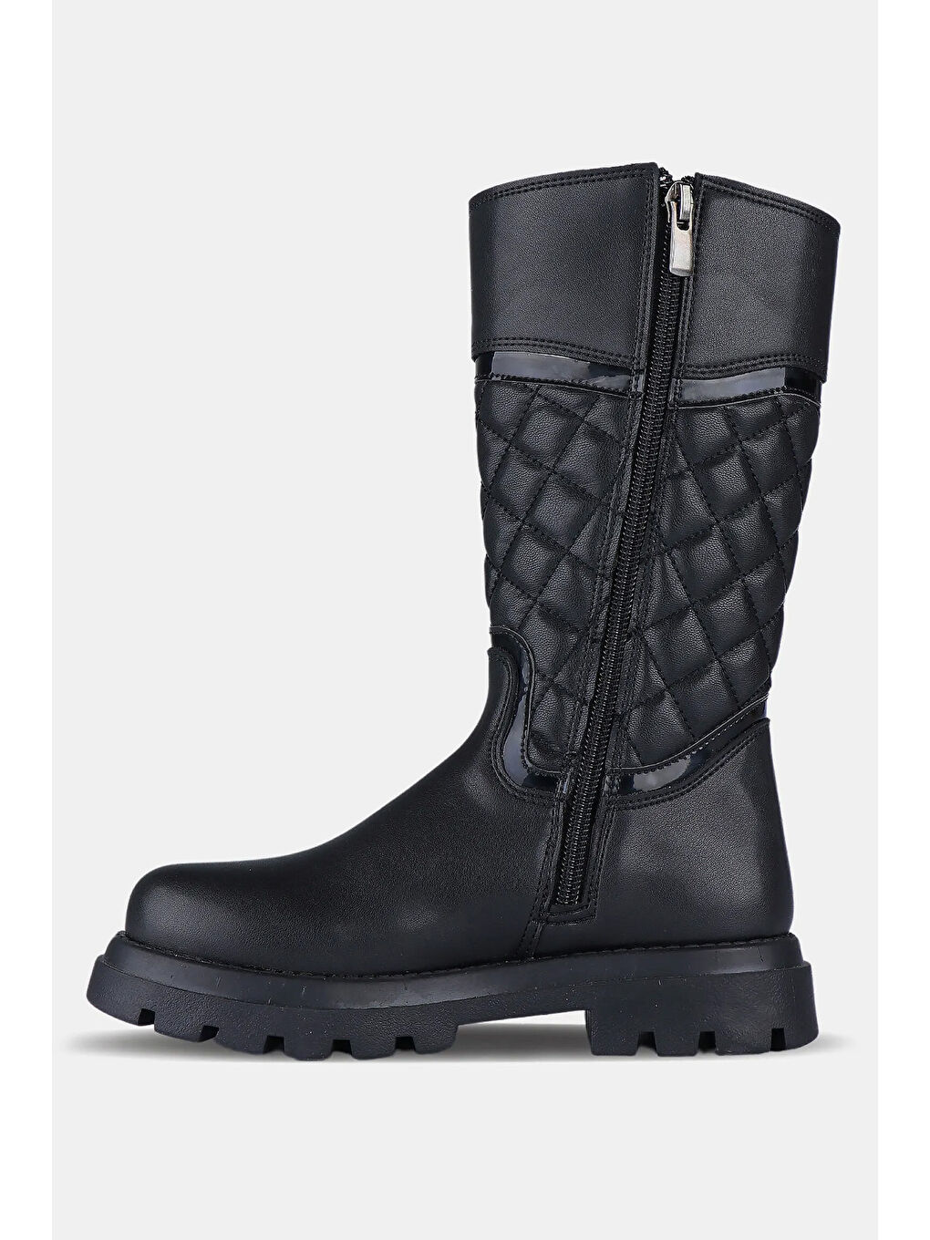 Siyah Lux Fermuarlı Kız Çocuk Bot Ayakkabı 946.24K.431-1