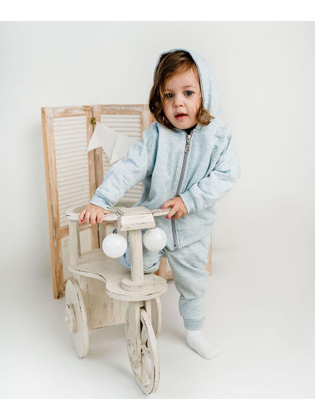 Yeşil Fermuarlı Kapüşonlu Tek Sweat-8