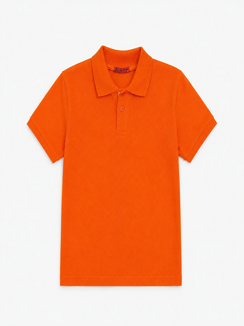 Turuncu Kids Polo Yaka Basic Kısa Kollu  Kız Çocuk Tişört-2