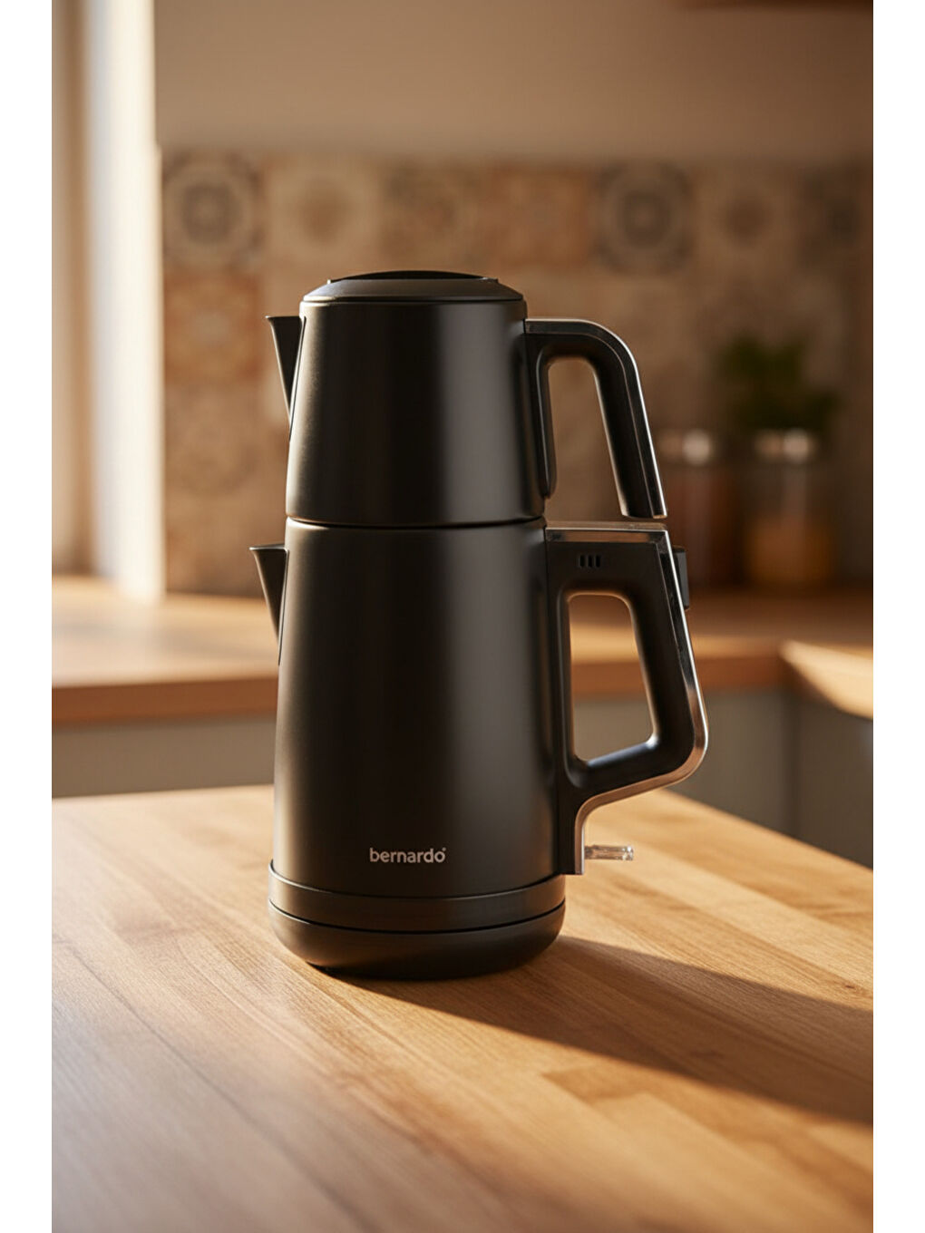 Riva Çelik Çay Makinesi Siyah