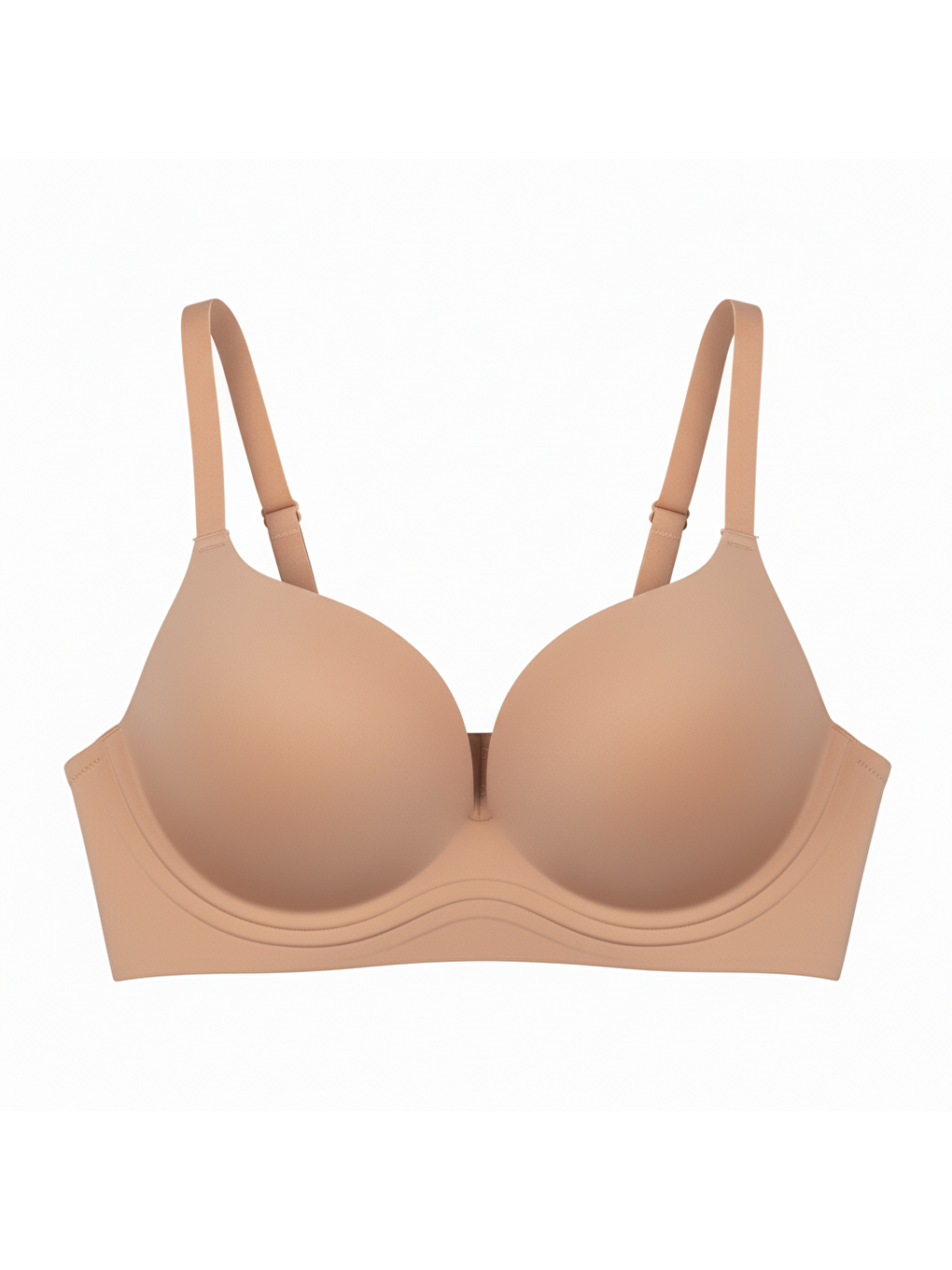 Bej Kadın Lazer Kesim Toparlayıcı Etkili Balensiz Desteksiz Sütyen Pr Bb2038