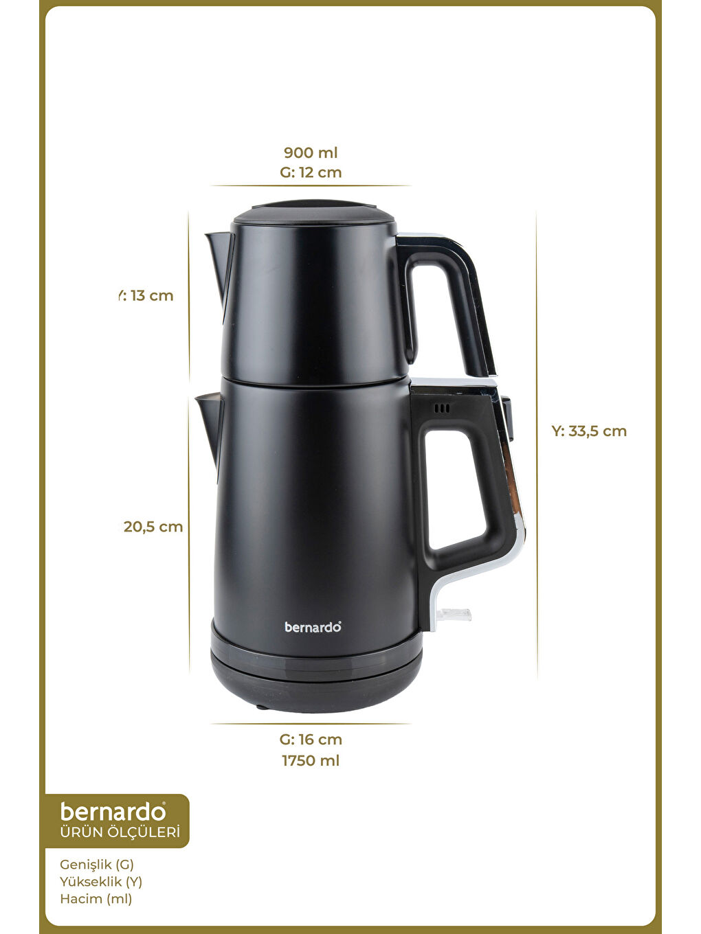 Riva Çelik Çay Makinesi Siyah-1