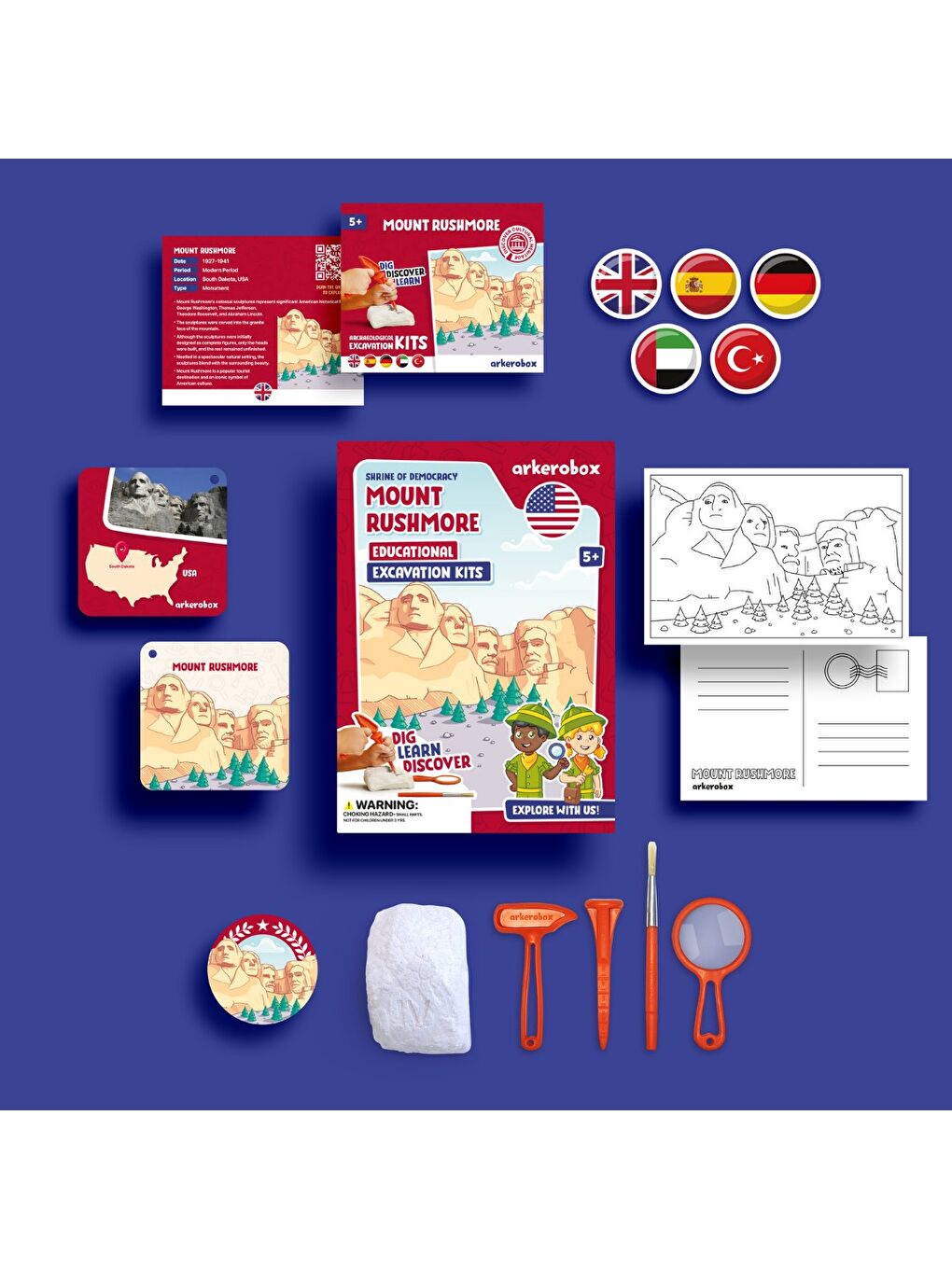 Mount Rushmore Eğitici Kazı Seti-1