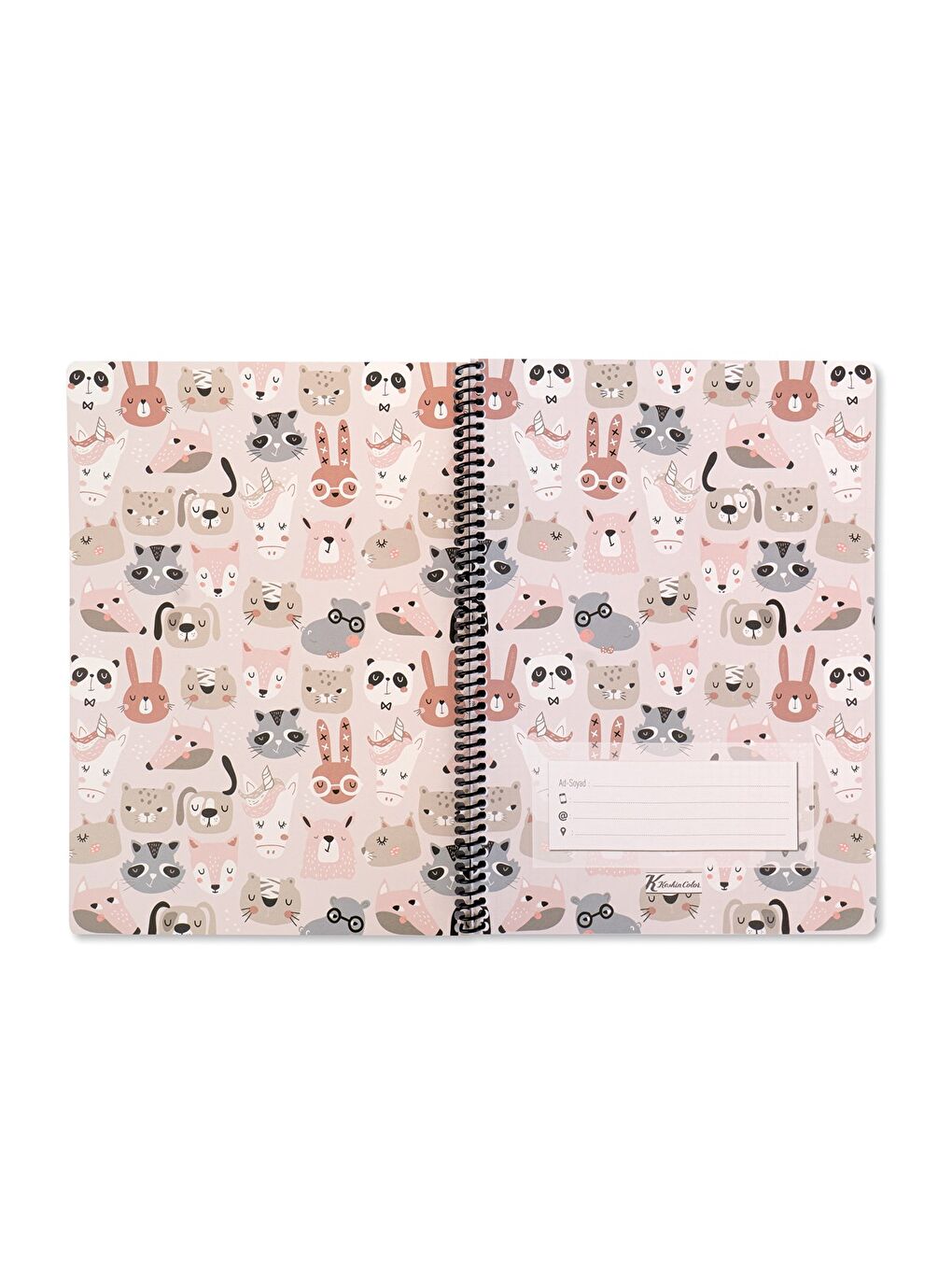 Keskin Color Pembe 16.5X22.5 Kareli Defter Animal Friends - Hayvanlar - 1