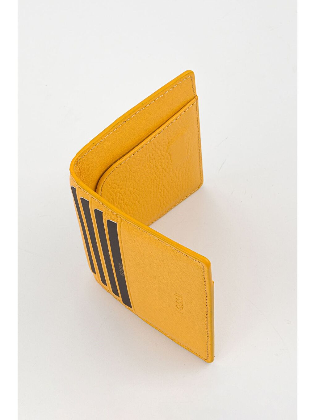 Sarı Kutulu Hakiki Deri Slim El Portföyü Kartlık Cüzdan-2