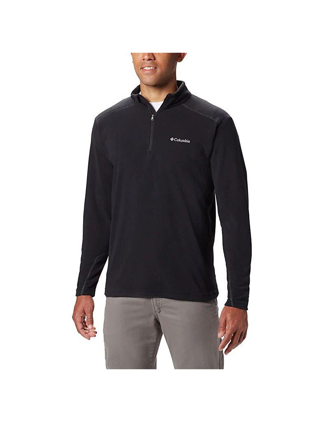 Columbia Siyah AM6558-010 Klamath Range II Half Zip Erkek Polar Sweat