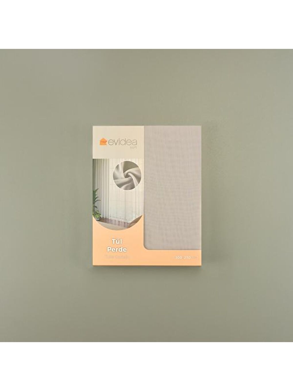 Evidea Soft Mila Tül Perde - Gri - 300x270 cm - 1