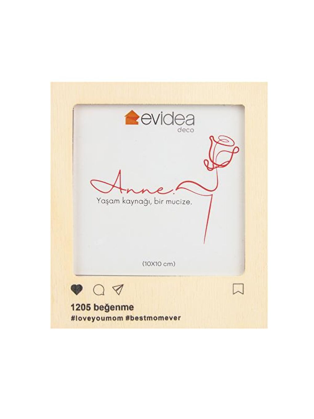 Deco Insta Mıknatıslı Çerçeve - Bej - 10x10 cm