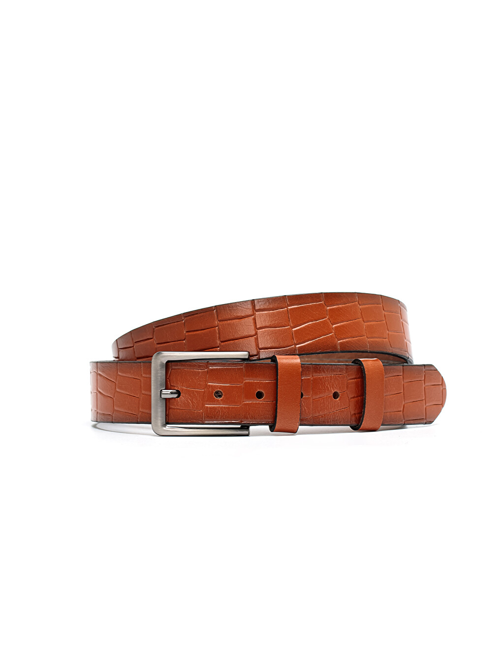 Kahverengi Erkek N-040-125 Spor Kemer (genişlik 4 Cm)