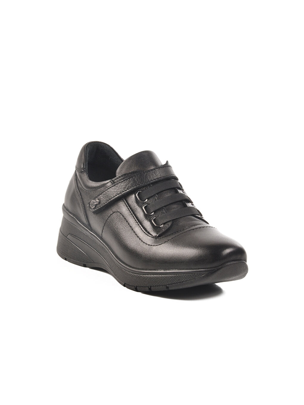 Siyah Hakiki Deri Anatomik Kadın Casual Ayakkabı Z010 Z-2