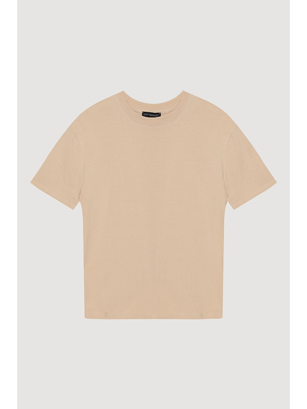 Oversize Basic Tişört Bej