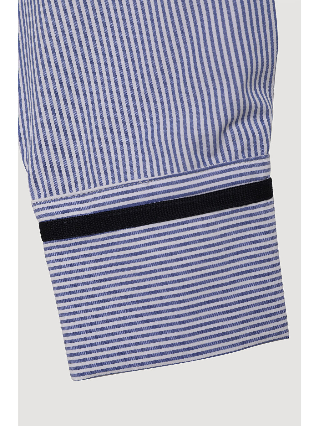 Kolları Çizgi Matchli Beli Lastikli Sweatshirt Lacivert-3