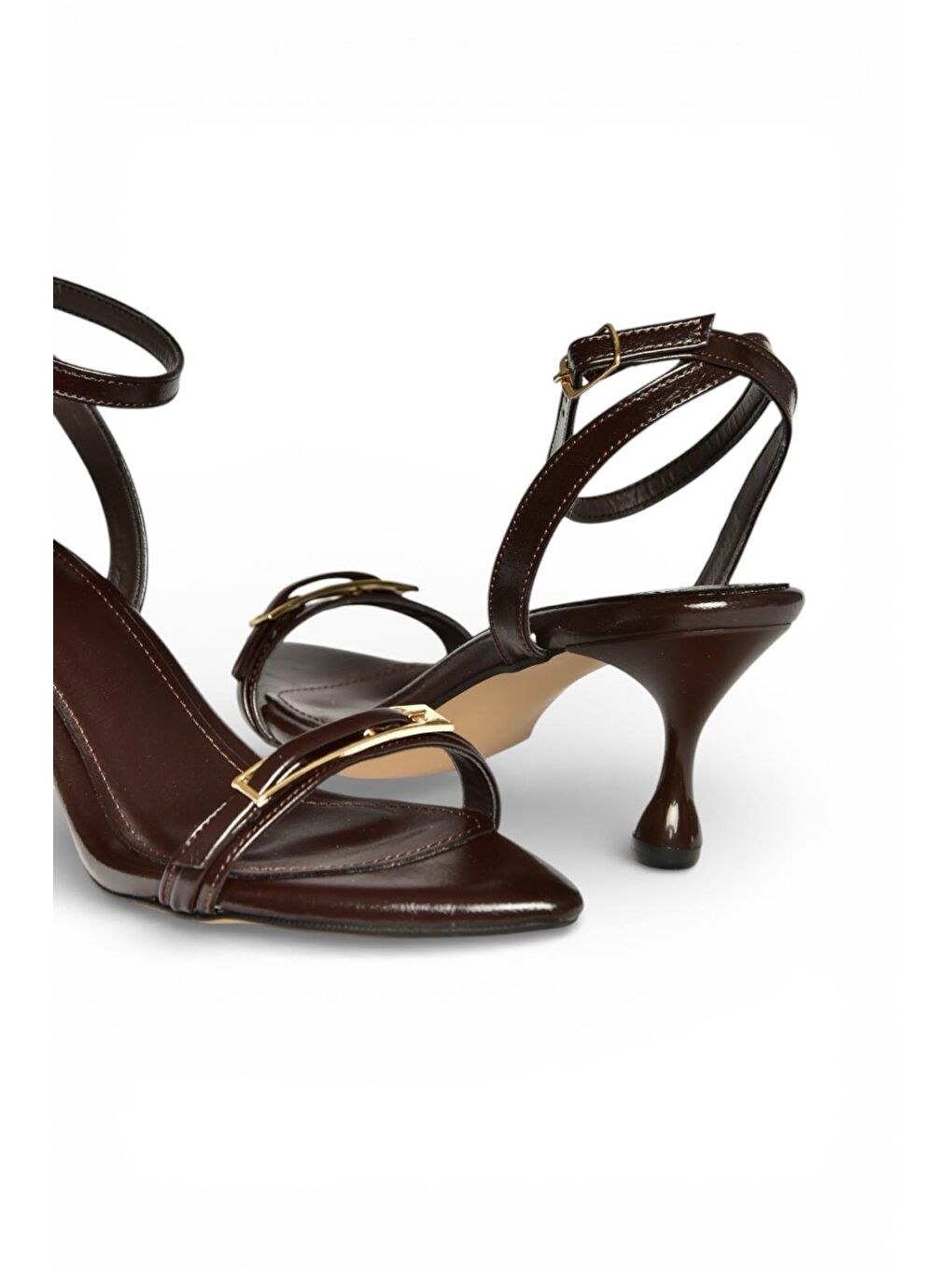 Kahverengi Kadın Topuklu Ayakkabı Y590460760-4