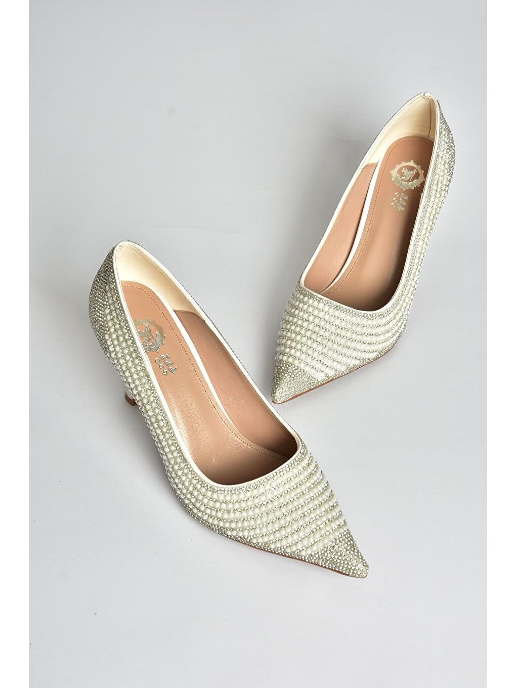 Beyaz Kadın Topuklu Ayakkabı V820772109-2