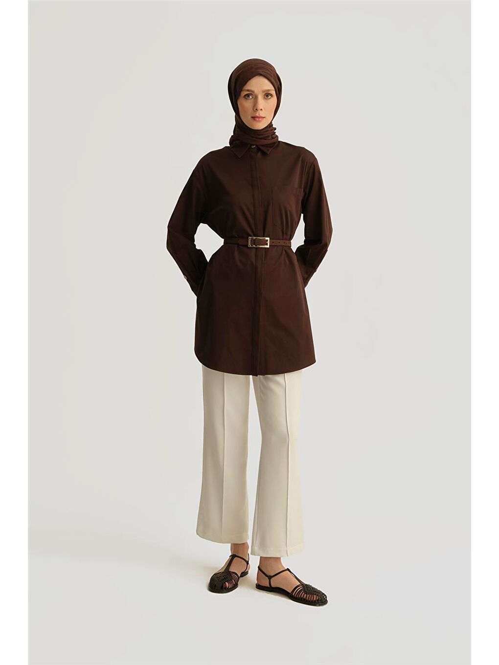 Flare Pantolon 25Yt232 Ekru-1