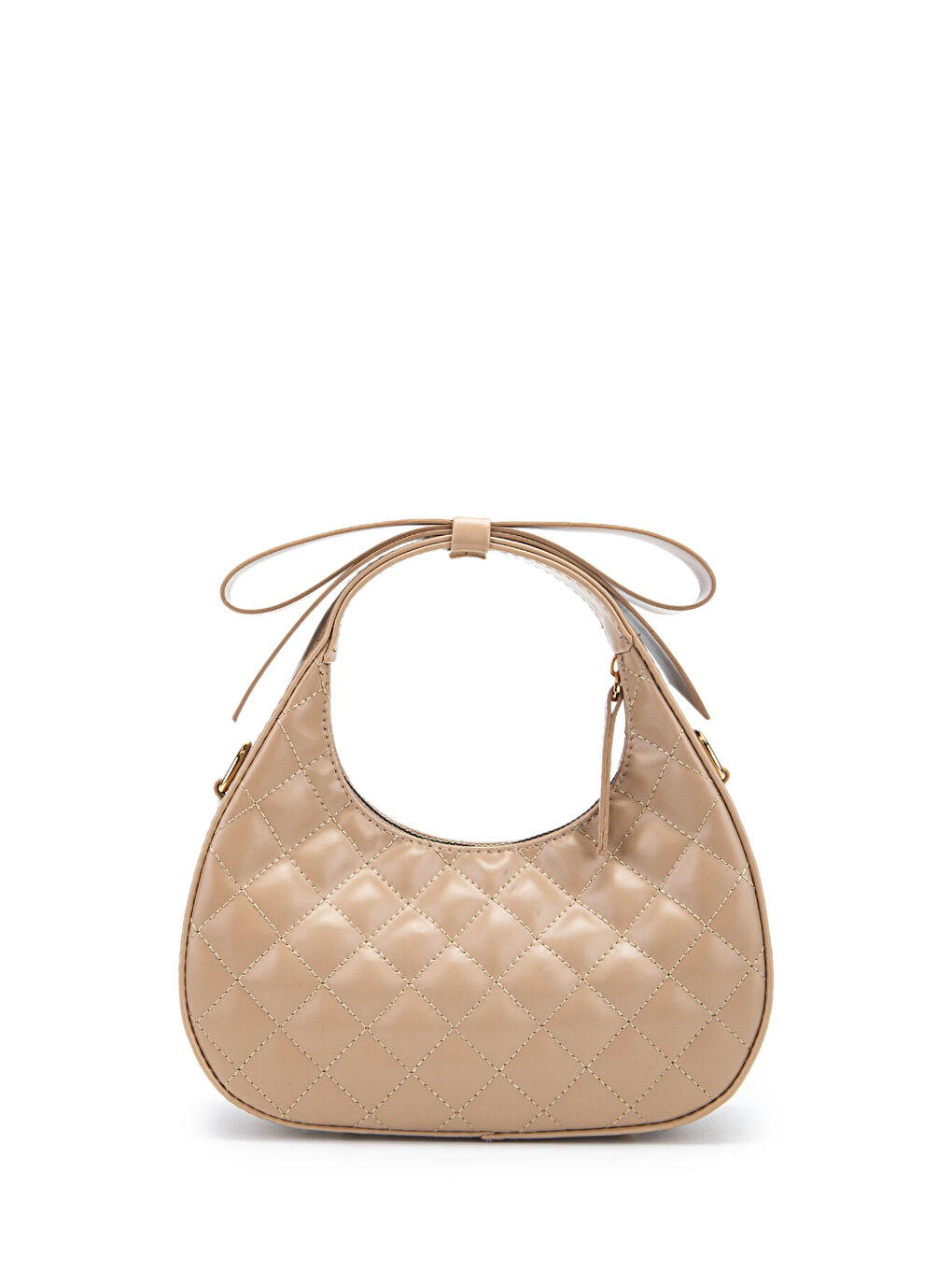 Bej Fiyonk Askı Detaylı Mathilda Kadın Çapraz Çanta Vizon