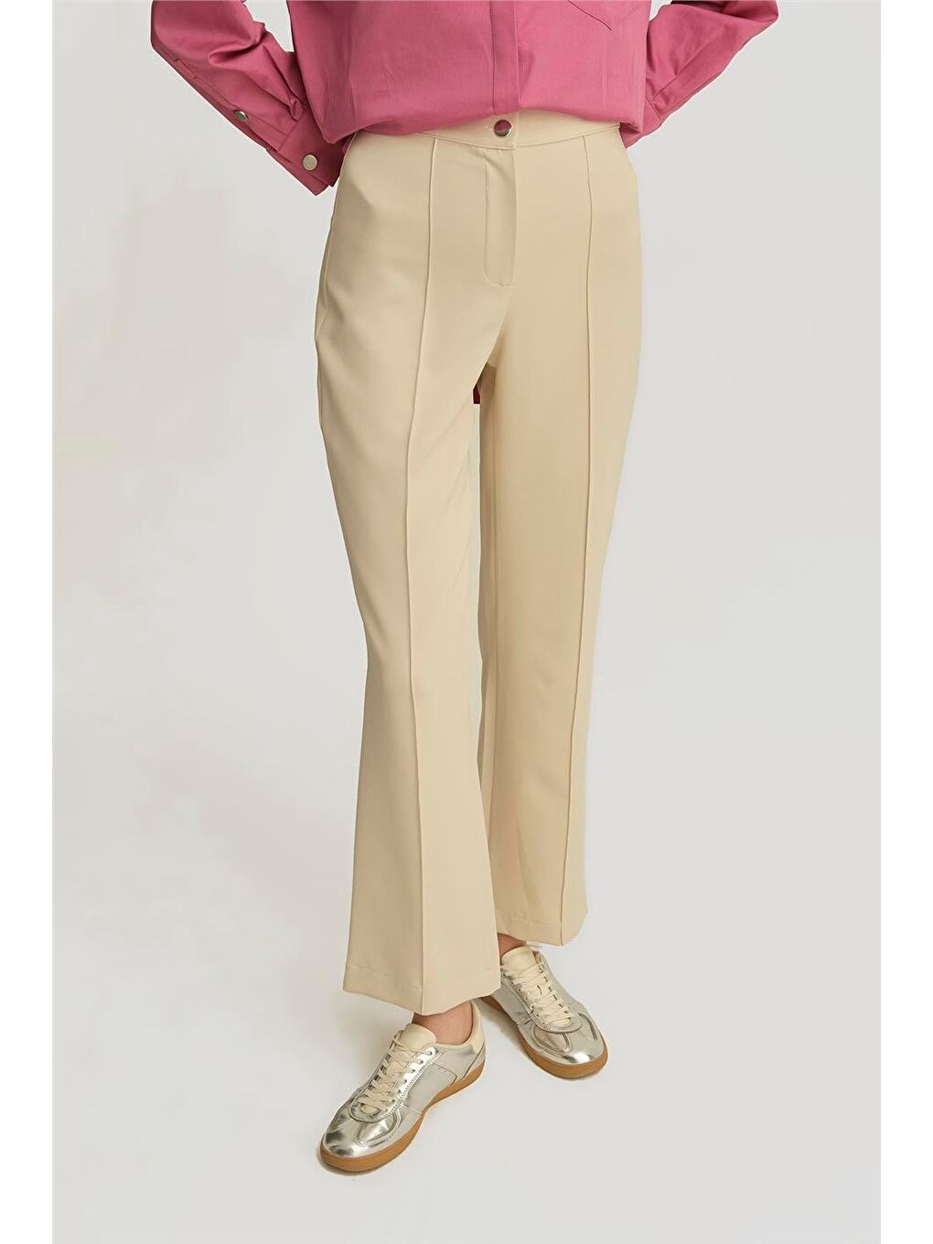 Flare Pantolon 25Yt232 Bej-2