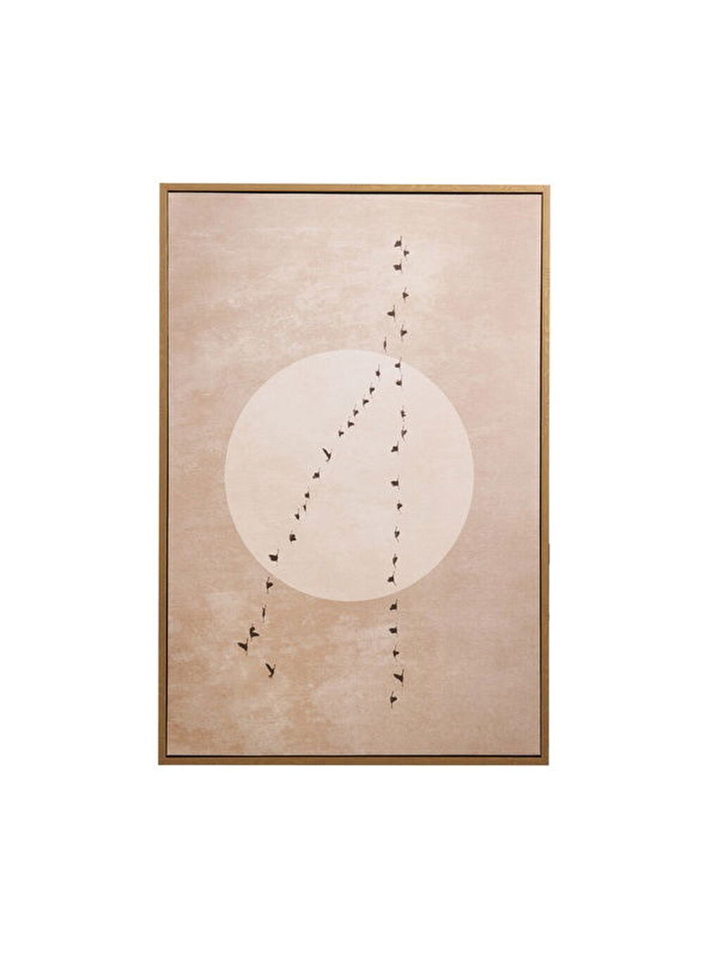 Deco Pajaros Tablo - Bej - 90x60 cm-1