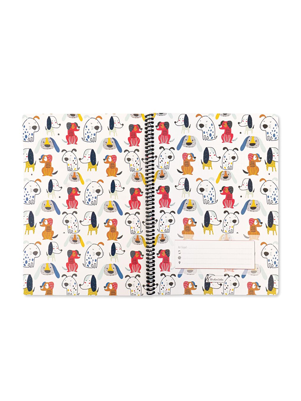 Keskin Color Beyaz-Kırmızı 16.5X22.5 Kareli Defter Animal Friends - Köpekler - 1