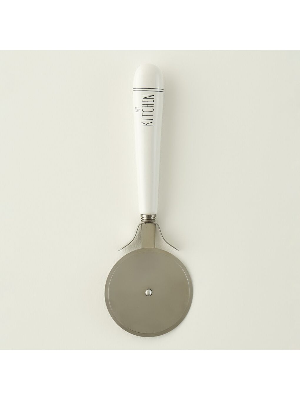 My Kitchen Çelik Pizza Bıçağı Beyaz (19,5x6x1,7 cm)