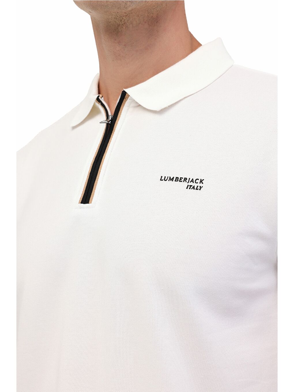 Bej ML FRANKY 12BA-111 5PR Ekru Erkek Kısa Kol T-Shirt-3