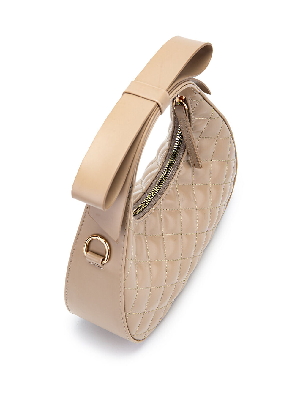 Bej Fiyonk Askı Detaylı Mathilda Kadın Çapraz Çanta Vizon-2