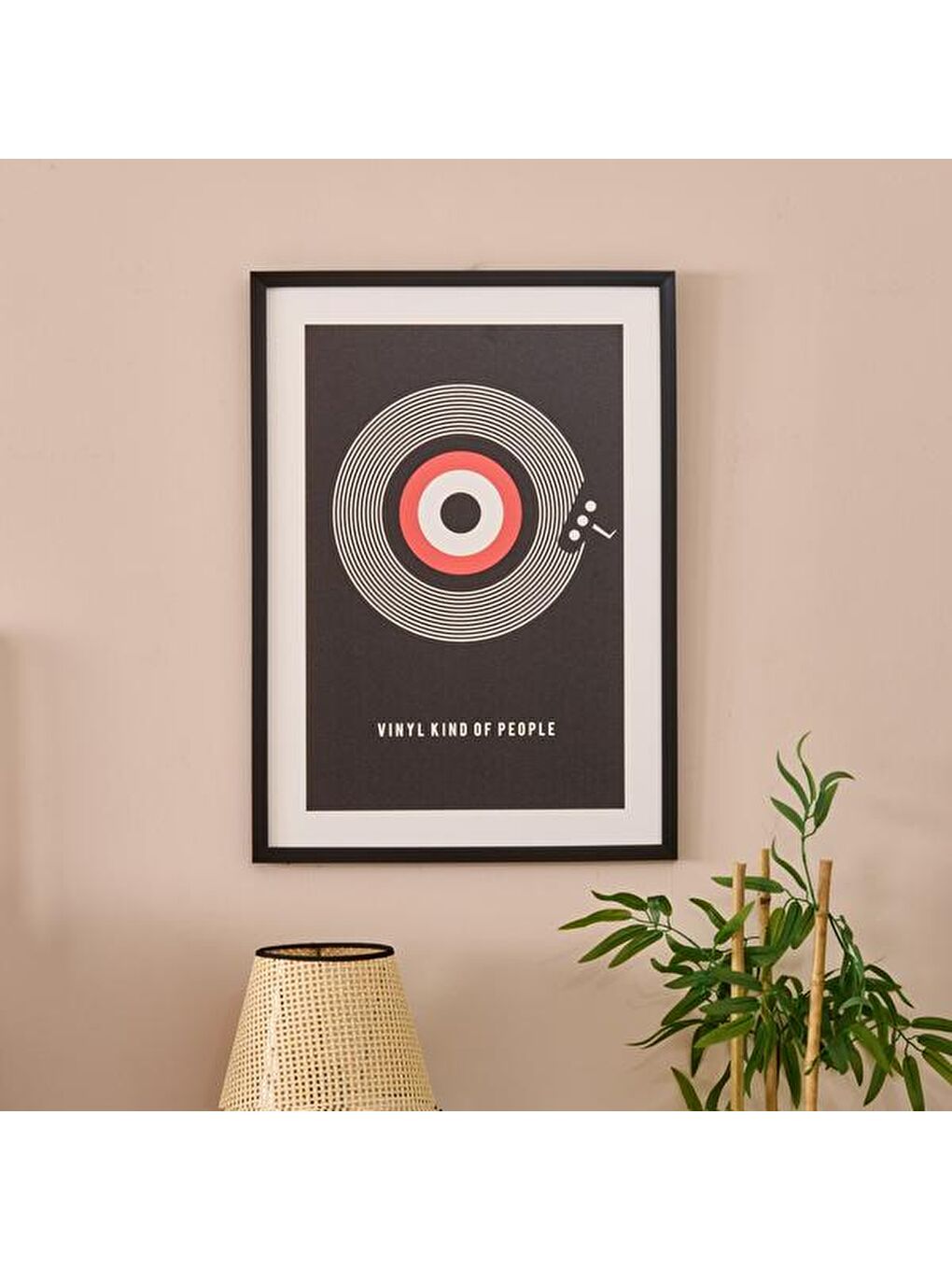 Deco Vinyl Kind Of People Tablo - Siyah / Kırmızı - 50x70 cm