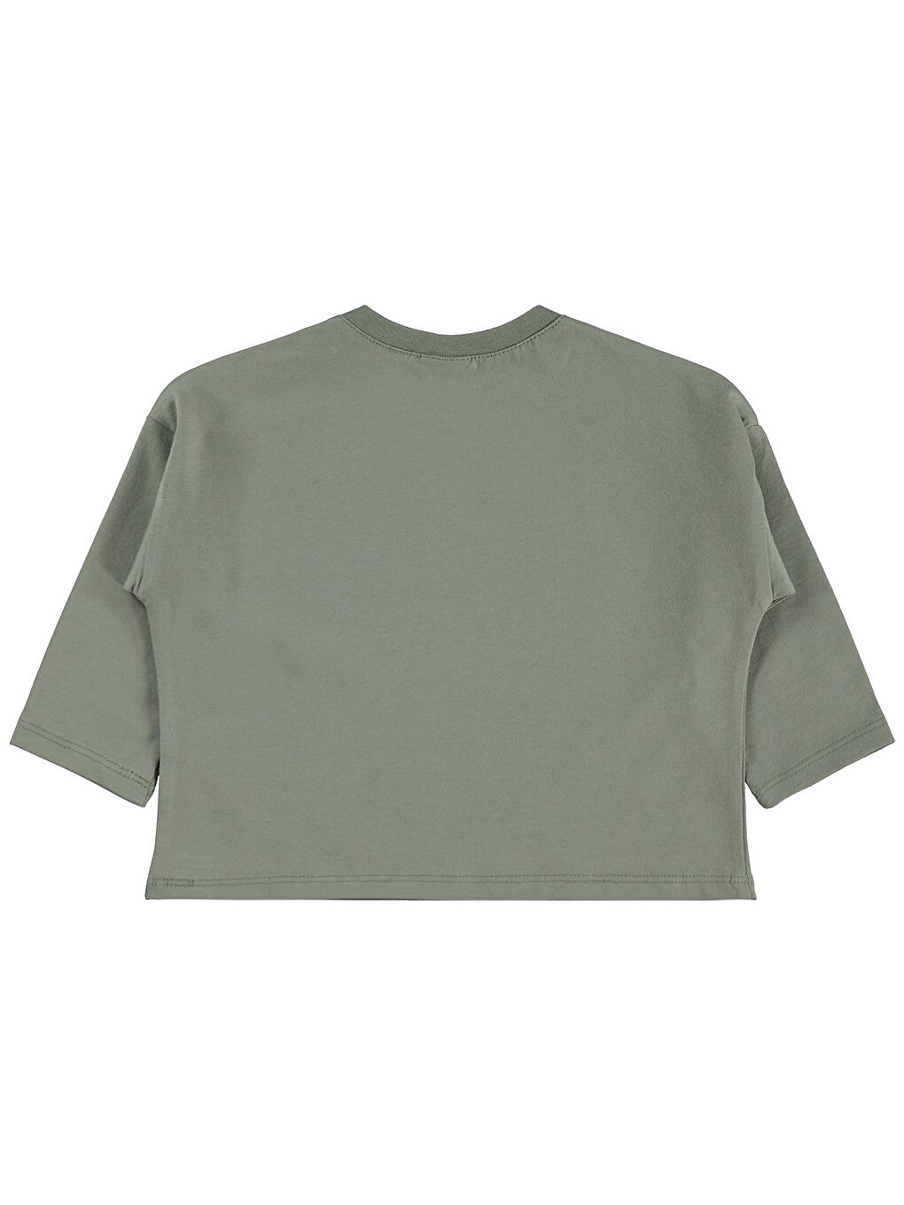 Baby Basic 6-18 Ay Sweatshirt - Haki 9-12 Ay-1