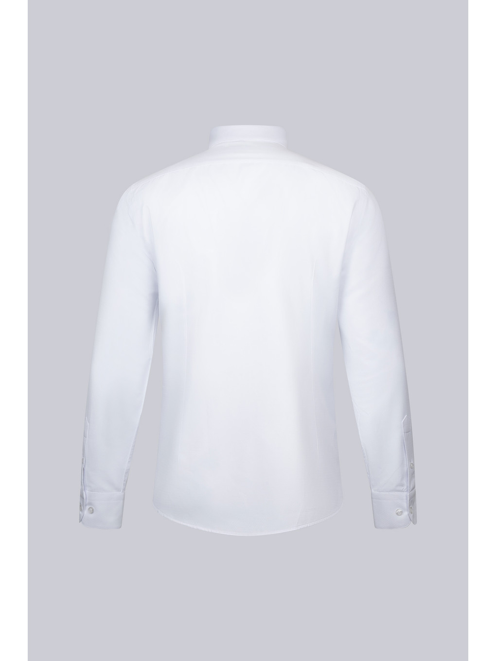 Beyaz Slim Fit Desenli Slim Yaka Pamuklu Uzun Kollu Klasik Gömlek-1