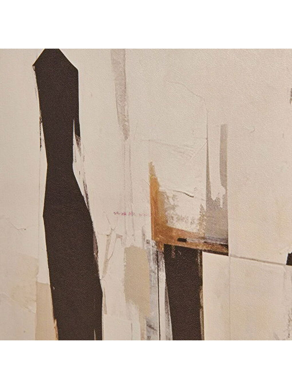 Deco Contraste Tablo - Bej / Siyah - 90x60 cm-1