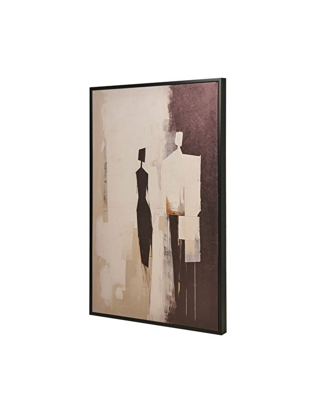 Deco Contraste Tablo - Bej / Siyah - 90x60 cm-2