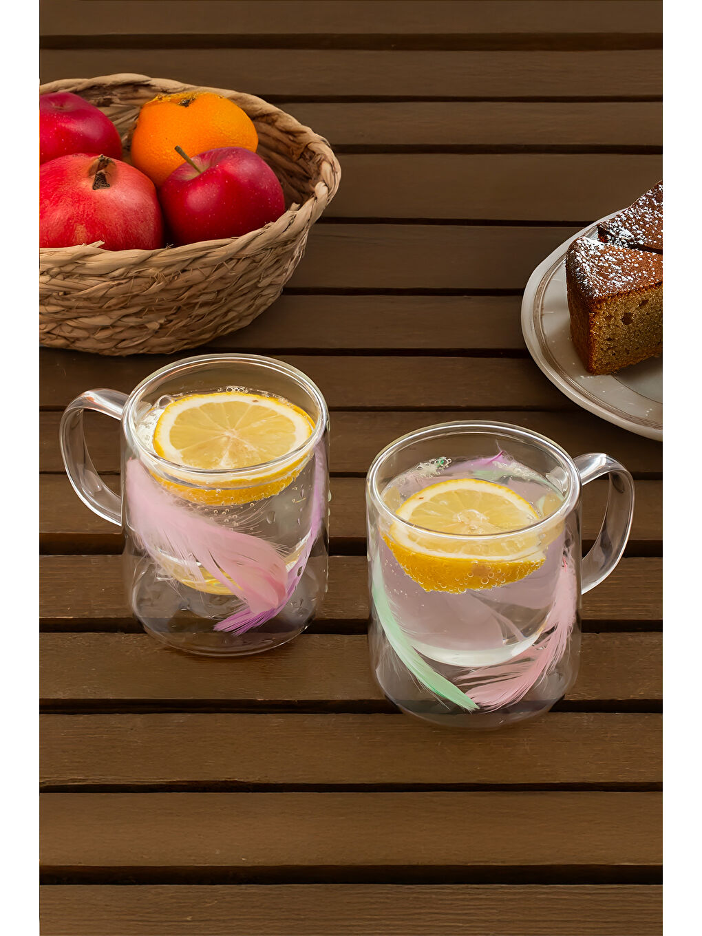 Renksiz 16792 Double Feather Çift Cidarlı Kupa 2 Adet 300 ml-2