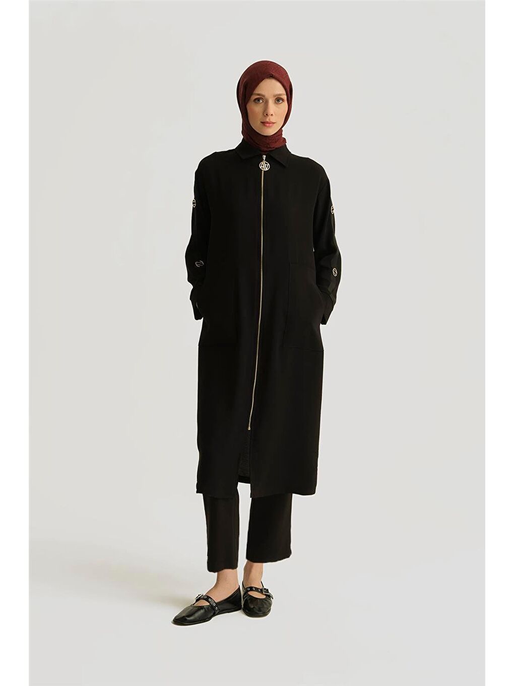 Aksesuar Detaylı Ferace 25Yh505 Siyah