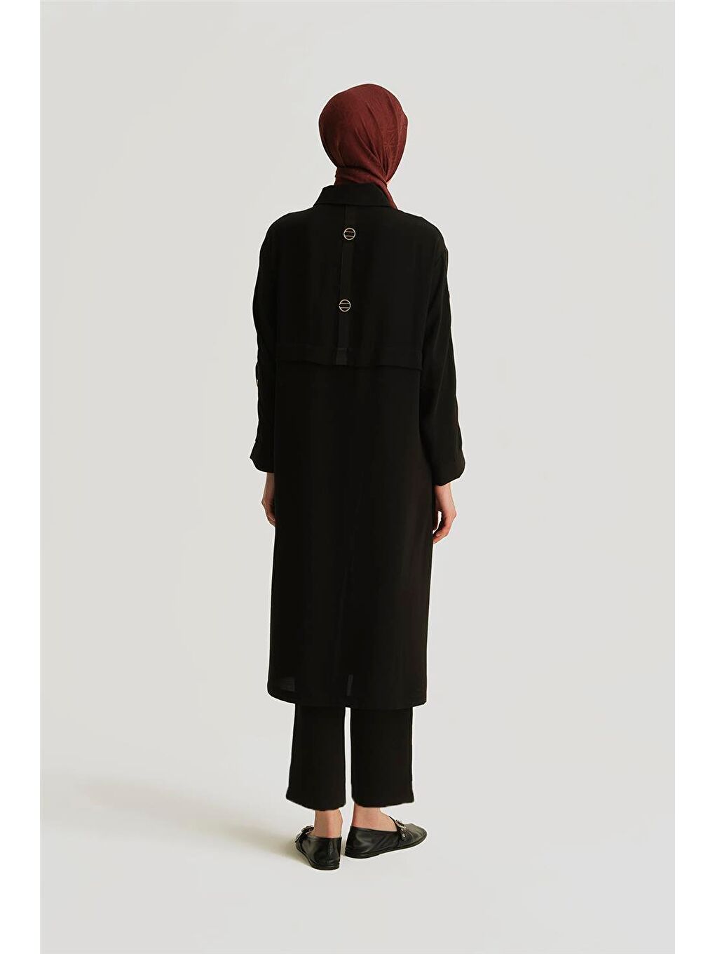 Aksesuar Detaylı Ferace 25Yh505 Siyah-3