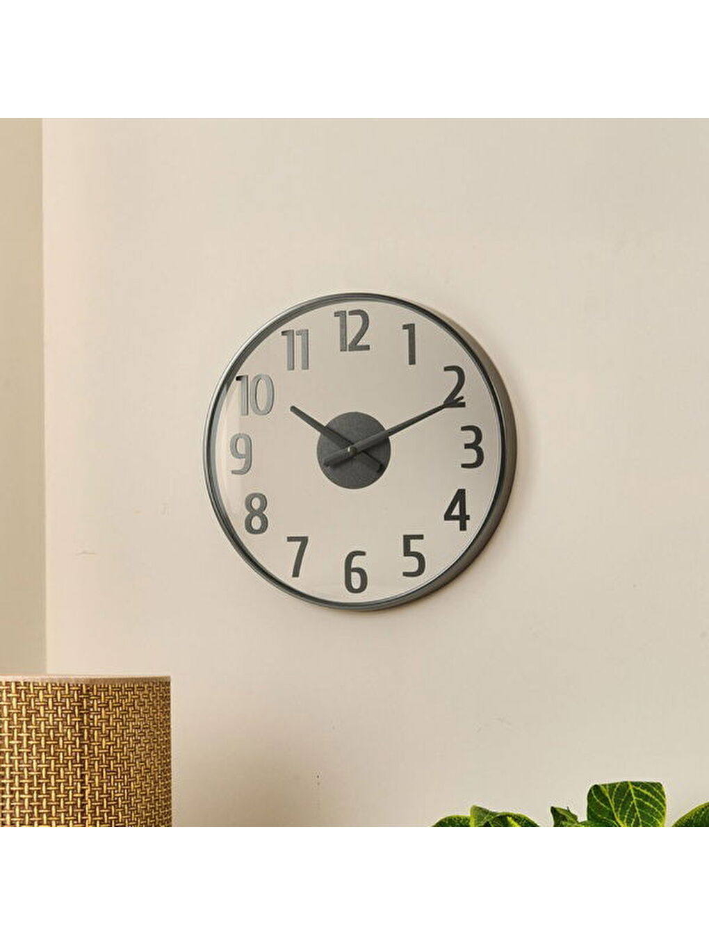 Deco Anthracite Duvar Saati - Antrasit / Şeffaf - 38 cm