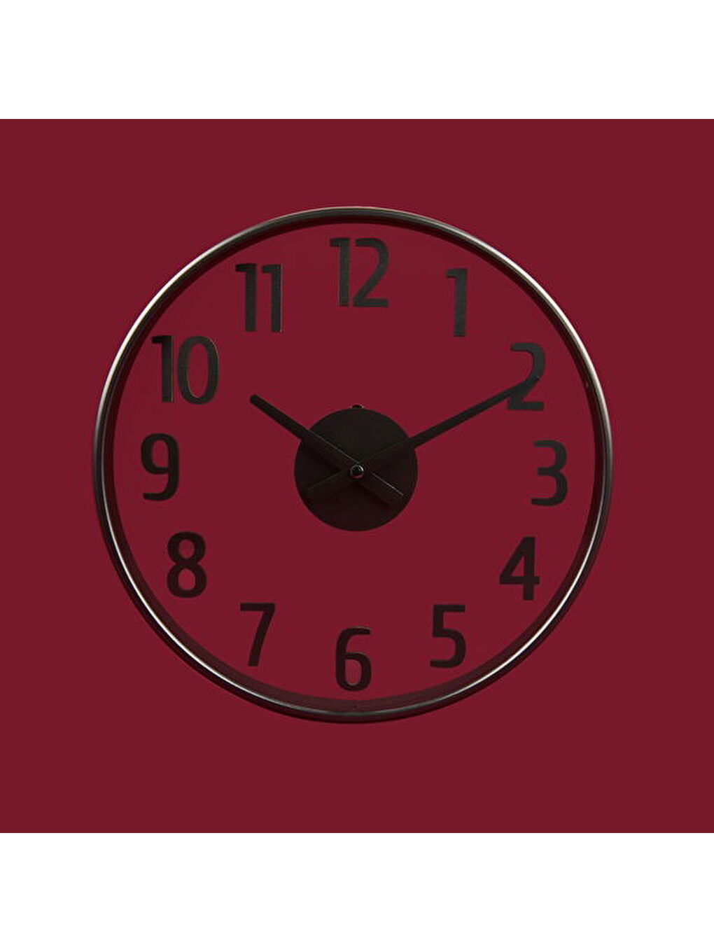 Deco Anthracite Duvar Saati - Antrasit / Şeffaf - 38 cm-3