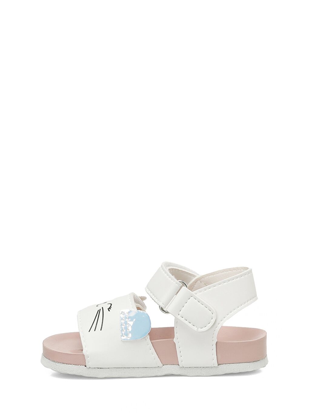Beyaz CADDY.B5FX Kedi Baskılı Kız Çocuk Sandalet-2